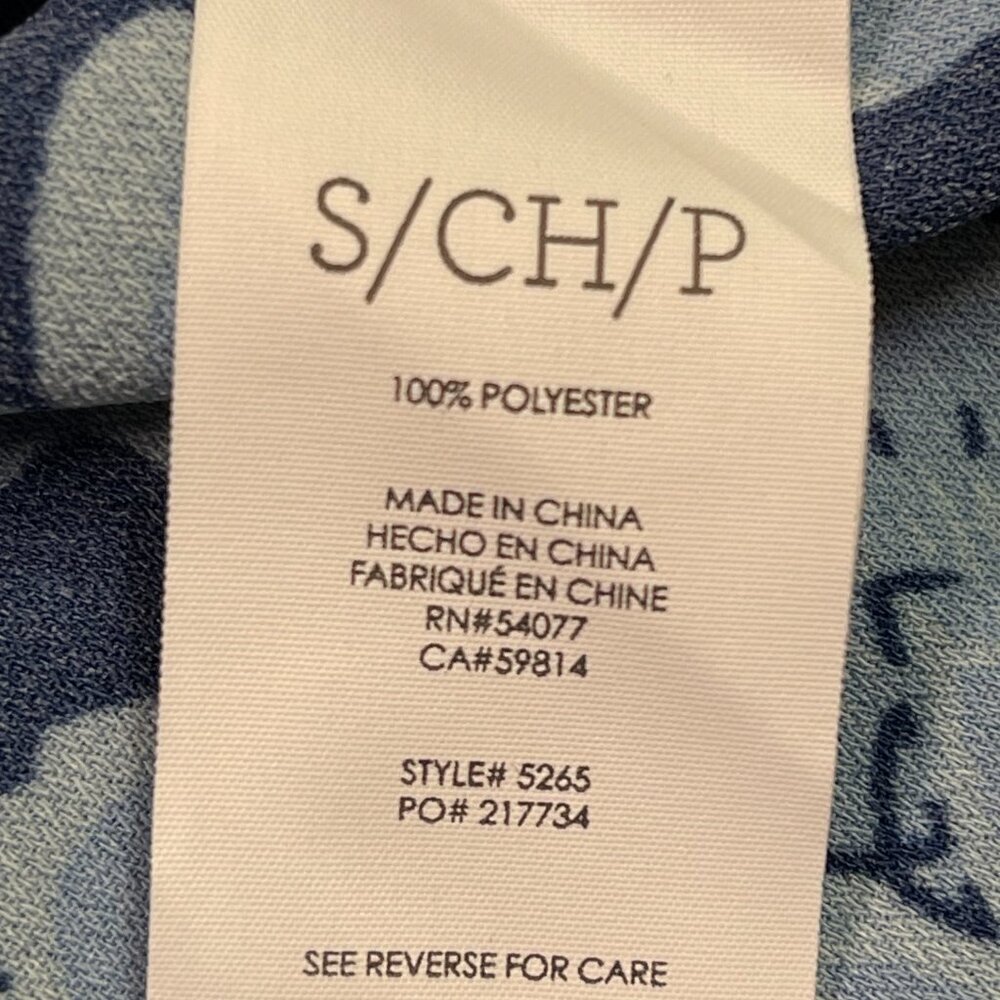 Cabi Floral Java Dress Blue Drawstring Waist Size… - image 8